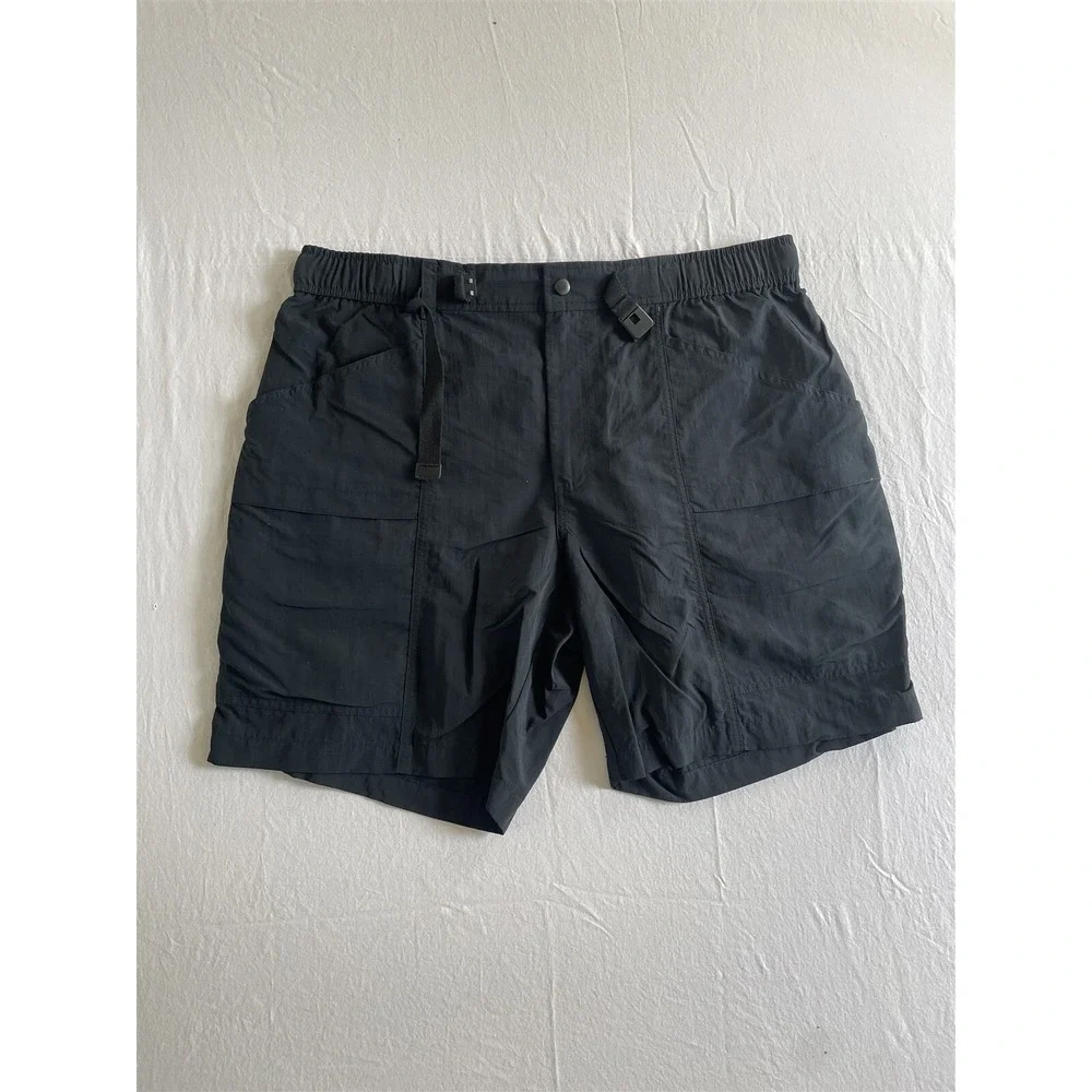 Eddie Bauer Large Lx8" Black Ripstop Belted Outdoor Style Mens Shorts‎